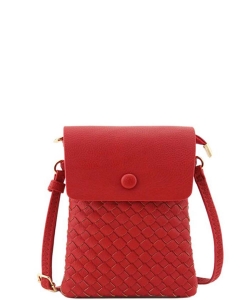 Woven Crossbody Bag WU115 RED
